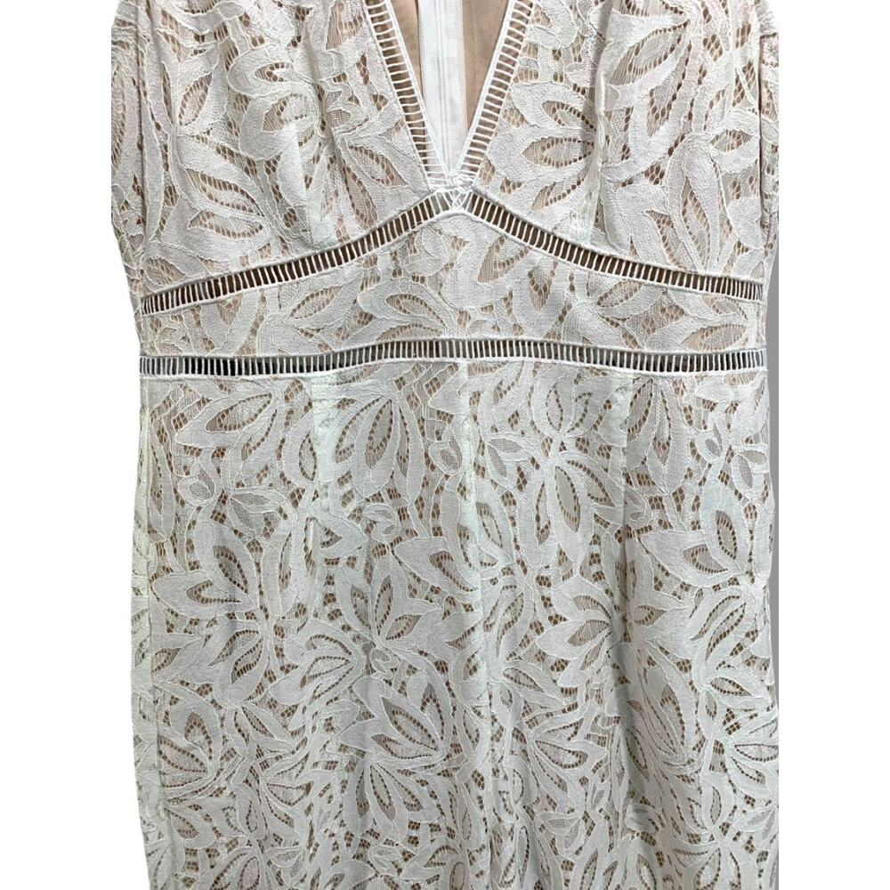 Medium Lulus New Ivory Lace Jumpsuit Sleeveless Womens - Picture 3 of 14